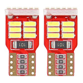 Vita LED-lampor W5W T10 med 18 st 4014-dioder