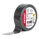 Svart tejp 19 mm x 9 m i förpackning med 12 st.