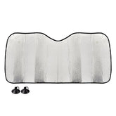 Silverfärgat solskydd till bilens framruta, 130 x 60 cm