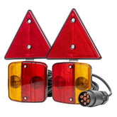 Magnetiskt släpvagnsbelysningsset med triangulära reflexer