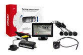 Parkeringssystem med fyra svarta HD-310-sensorer