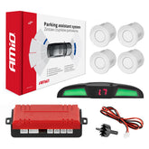 Parkeringsassistent med LED COB-display och vita sensorer