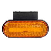 Oval orange LED-markeringslykta framifrån