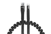 USB till micro-USB spiralkabel på 120 cm
