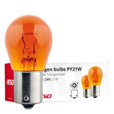 Bärnstensfärgad PY21W-halogenlampa med BAU15s-sockel