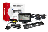 Parkeringsassistentsystem med 4,3 tommer display, kamera og sensorer