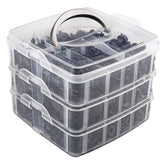 Set med 620 karossclips i plastbox