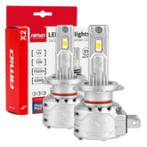 LED-strålkastarlampor H7 X2-serien med 6500K vitt ljus