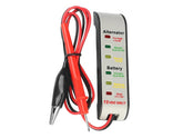 12V batteri- och generatortestare med krokodilklämma och prob