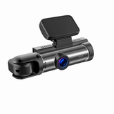 Dual dashcam med skärm – front- och kupékamera (1080p, mörkerseende, 360°)