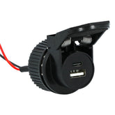 Carpoint infällnadsuttag USB-A + USB-C 12/24V