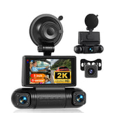 3" 2K dashcam med 4 kameror – IPS-skärm, G-sensor & DVR-inspelning