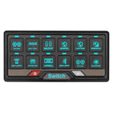 RGB 12-knappars switchpanel med touchstyrning – 12V / 24V kontrollpanel