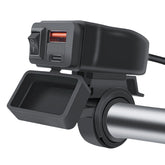 Motorcykel USB-C & USB QC3.0-laddare med strömbrytare