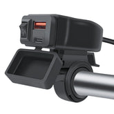 Motorcykel USB-C & USB QC3.0-laddare med strömbrytare