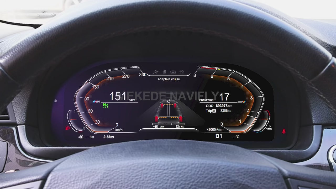 BMW 5/6-serie 03-10 - 12,3" Digitalt Speedometer – Bilmedie.dk