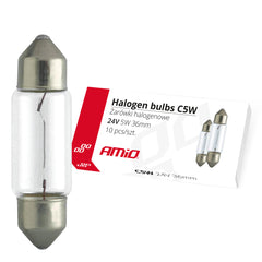 10 C5W festoonhalogenlampor på 36 mm med 24V och 5W