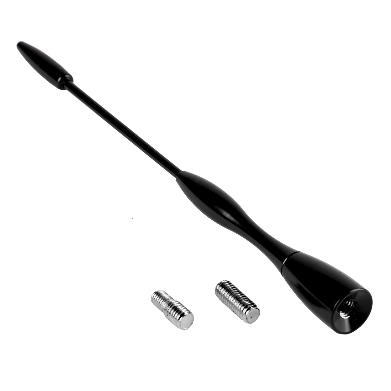 Kompakt bilantenne i aluminium med universal 5/6 mm adapter