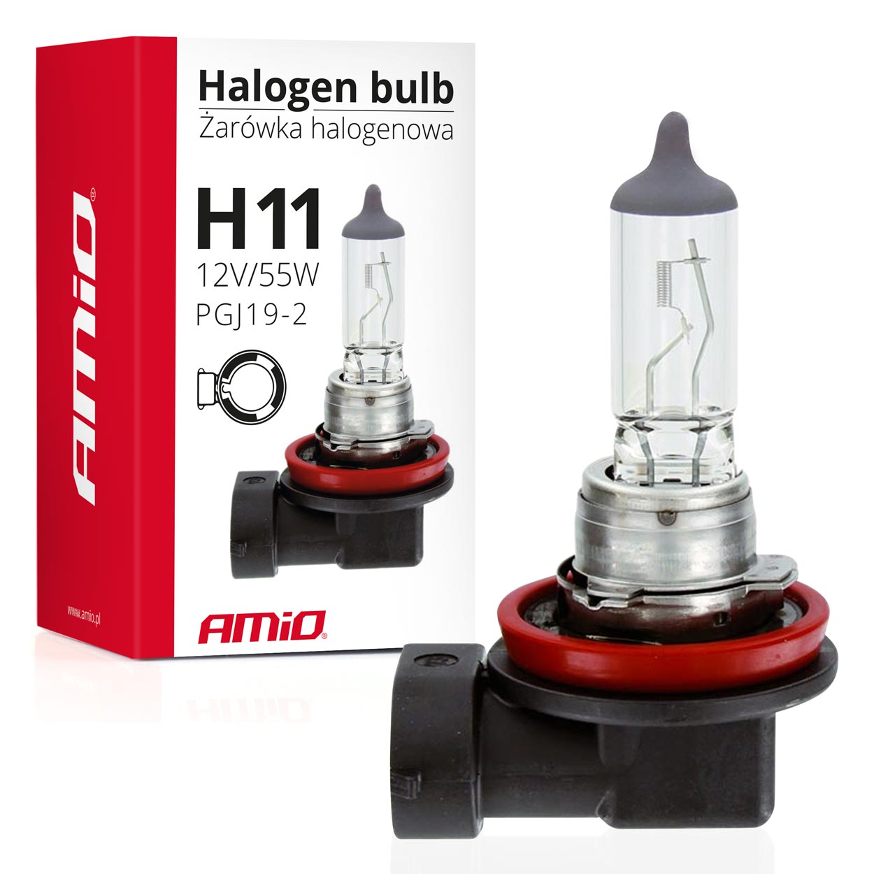 Halogenlampa H11 12 V 55 W med UV-filter