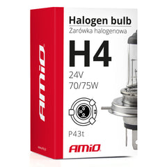H4-halogenlampa 24 V med UV-filter