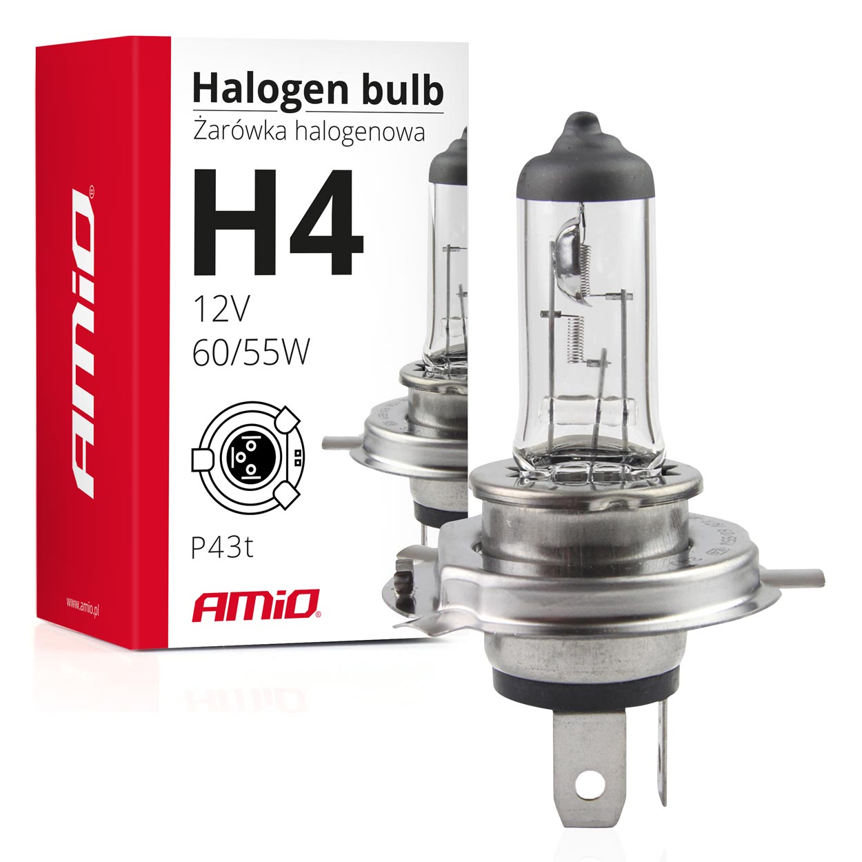 H4-halogenlampa med UV-filter
