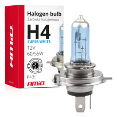 H4 Super White halogenlampa med UV-filter