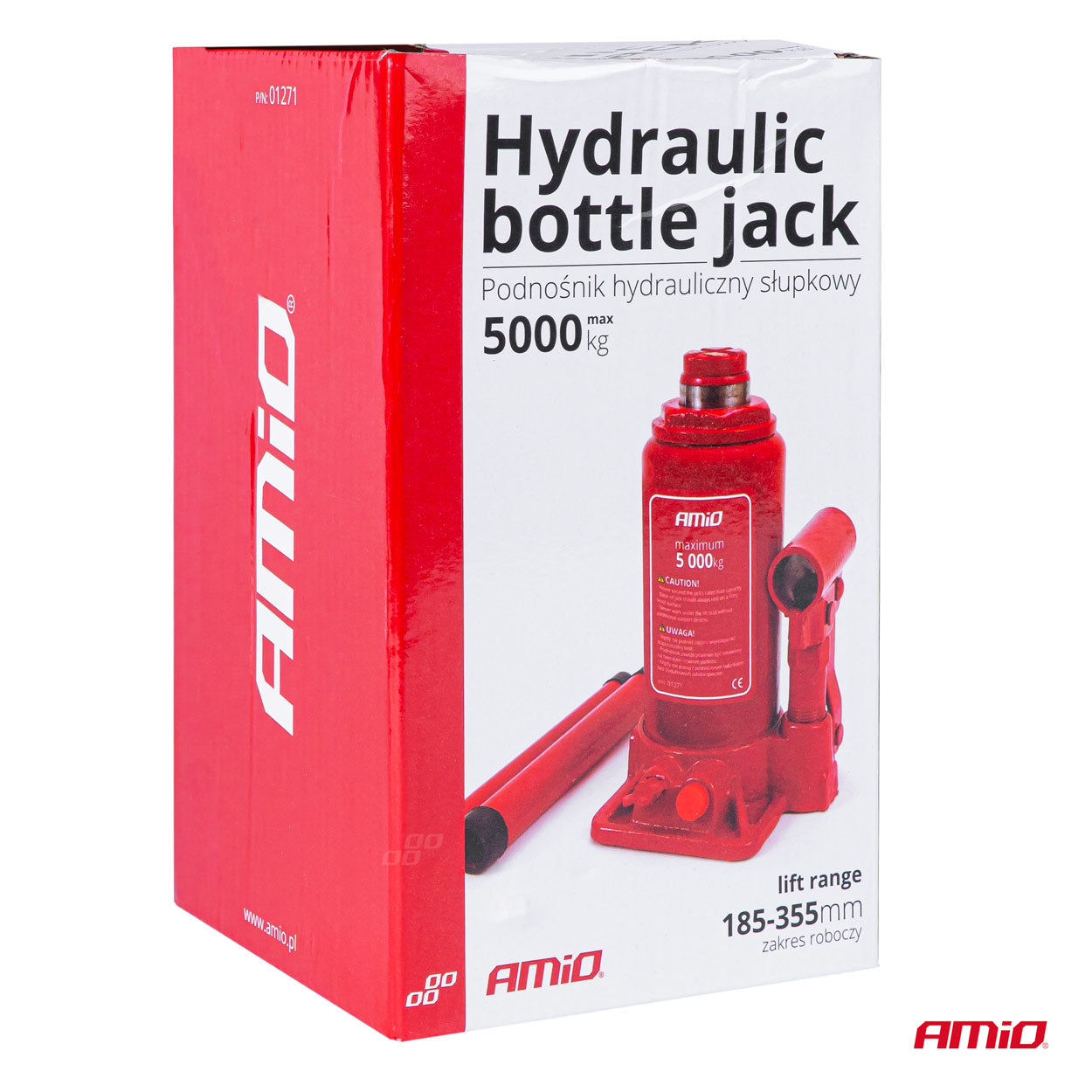 Hydraulisk flaskdomkraft med en vikt på 3,6 kg
