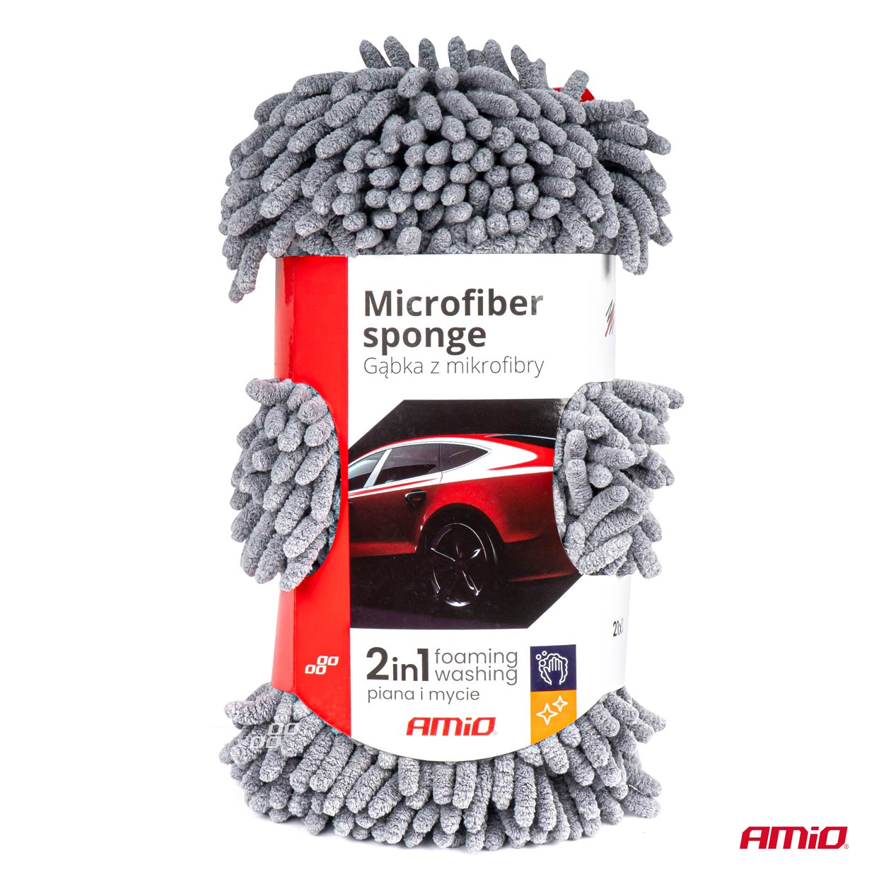 Mikrofibersvamp med sida i mikrofiber och nylonnät