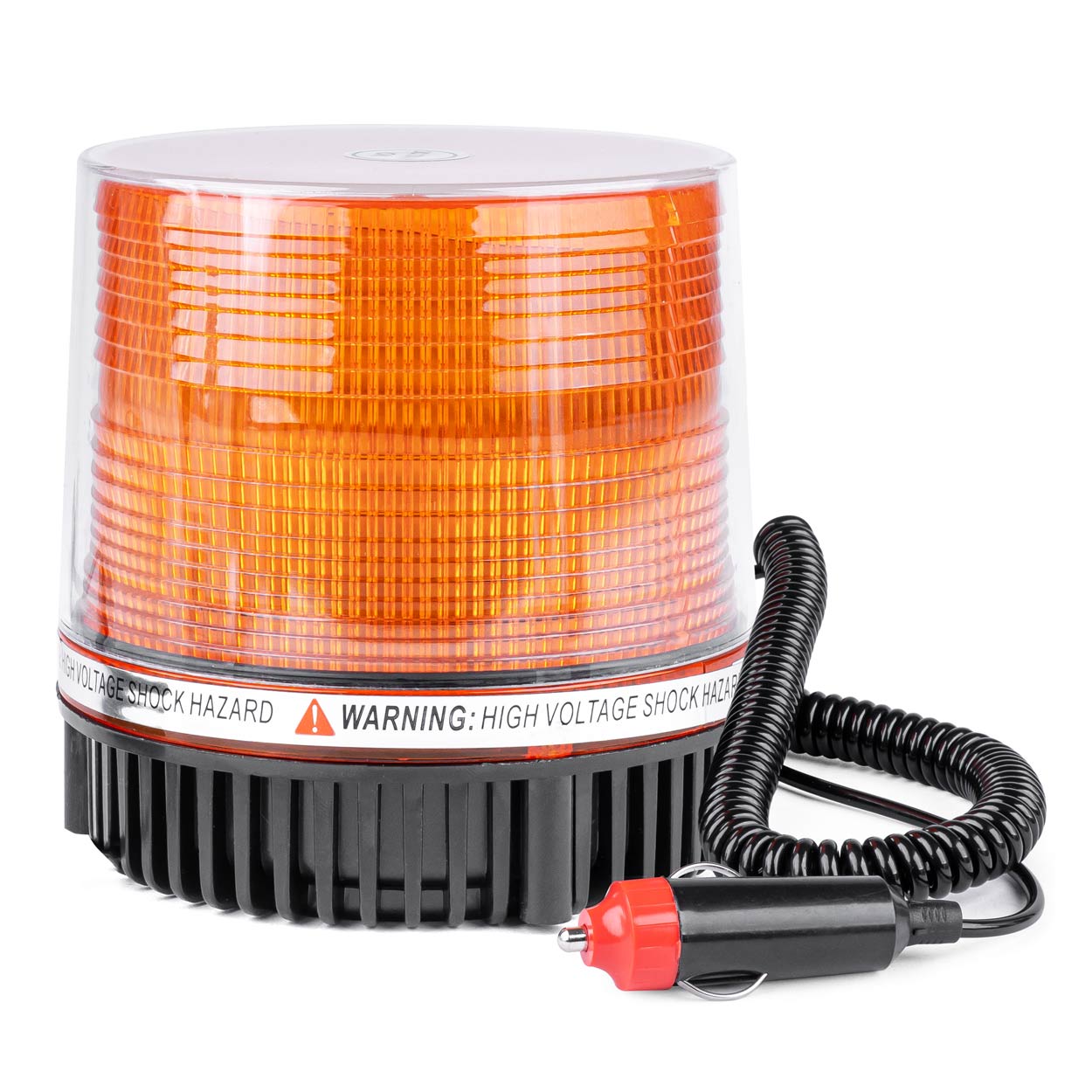 LED-varningslampa med orange blinkljus och magnet