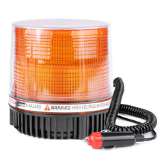 LED-varningslampa med orange blinkljus och magnet