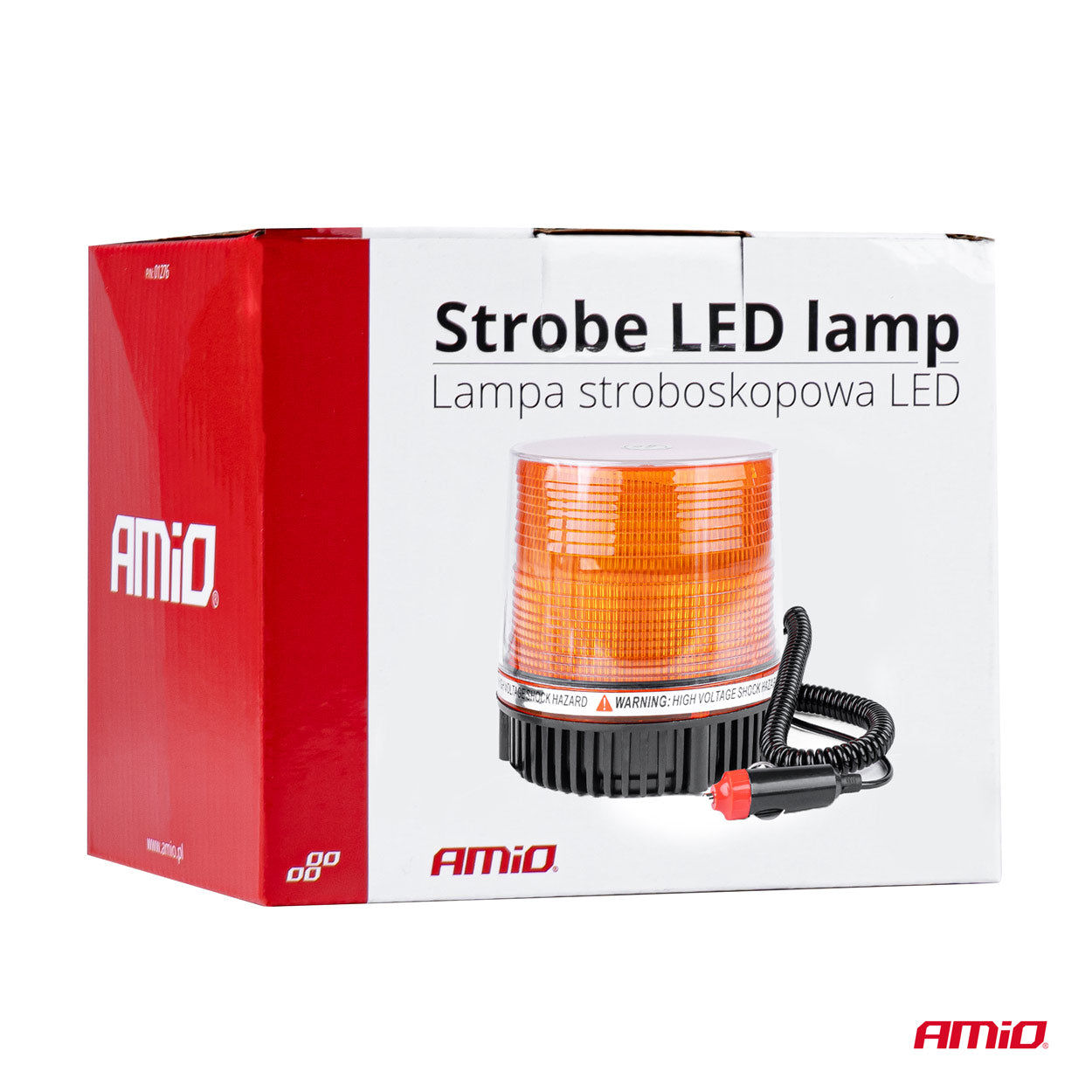 Orange blinkande LED-varningslampa med skyddsskärm