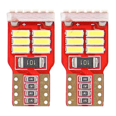 Vita LED-lampor W5W T10 med 18 st 4014-dioder