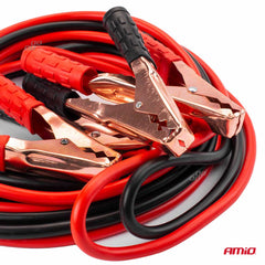Röd och svart startkabel på 6 meter