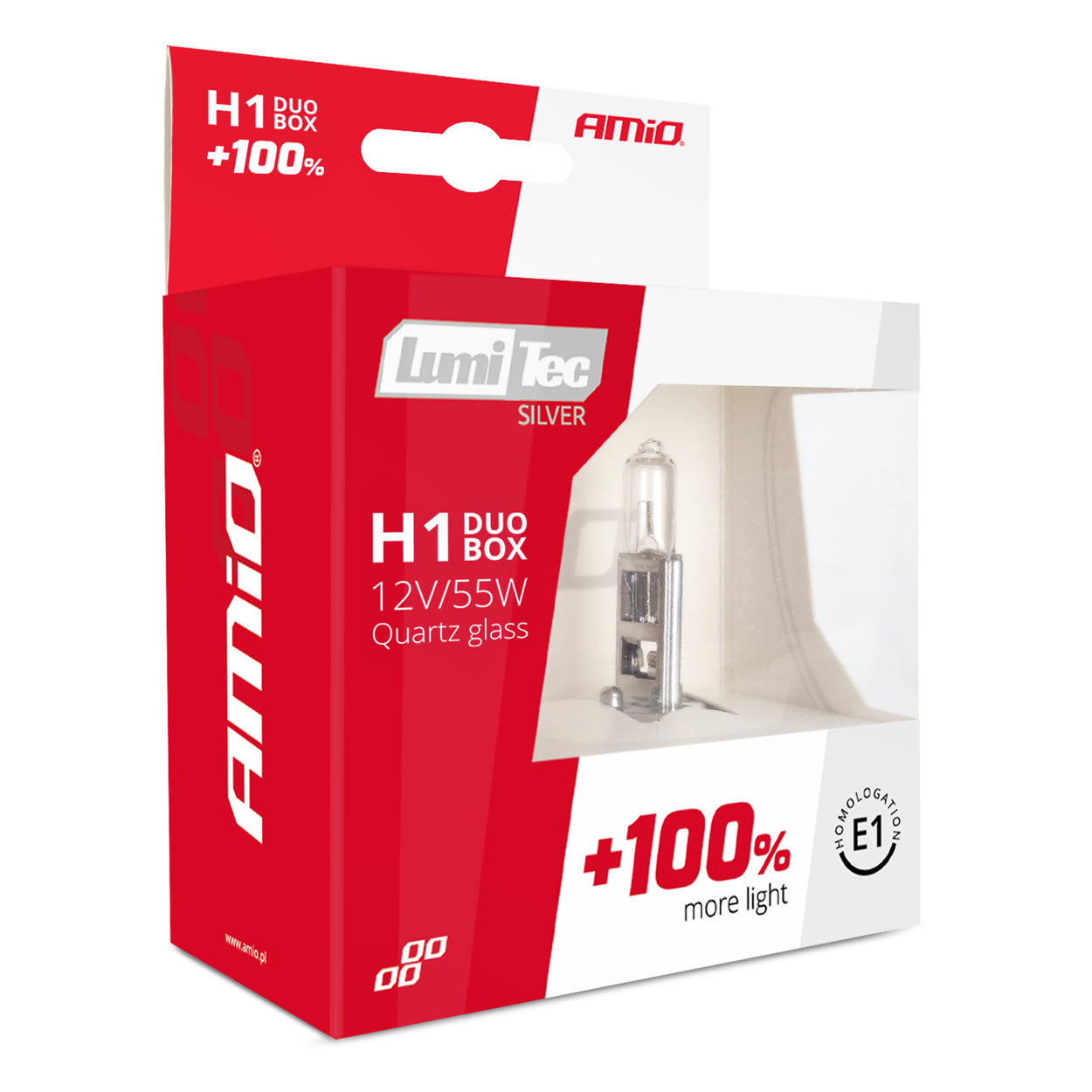 H1 halogenlampor 12V 55W LumiTec Silver