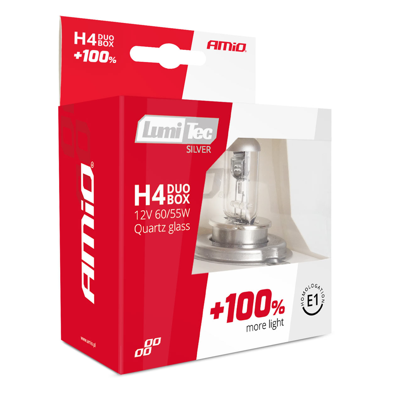 Paket med 2 LumiTec Silver H4 halogenlampor
