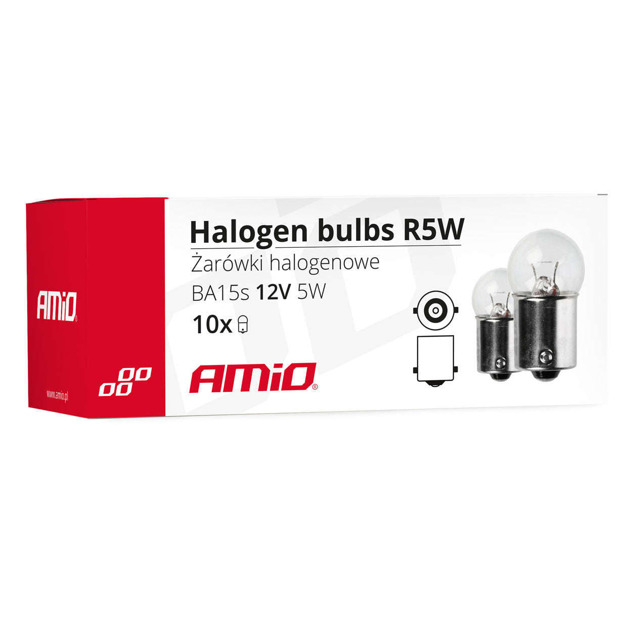 R5W-halogenlampor för positionsljus och sidomarkeringsljus