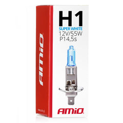 H1 Super White-halogenlampa med blå färg