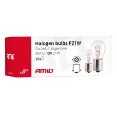 Förpackning med 10 P21W halogenlampor