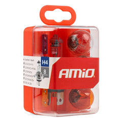 Halogenlamps- och säkringssats H4 med lampor och säkringar