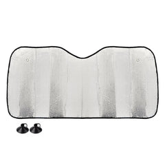Silverfärgat solskydd till bilens framruta, 130 x 60 cm