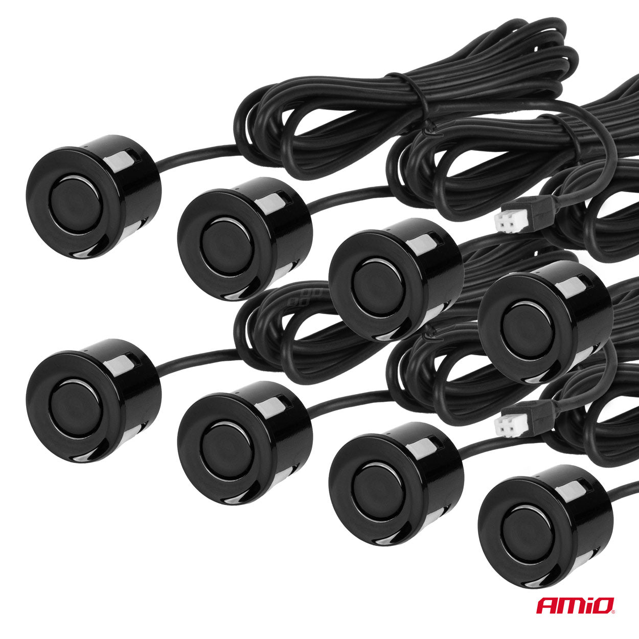 Svarta parkeringssensorer 22 mm med tillbehör