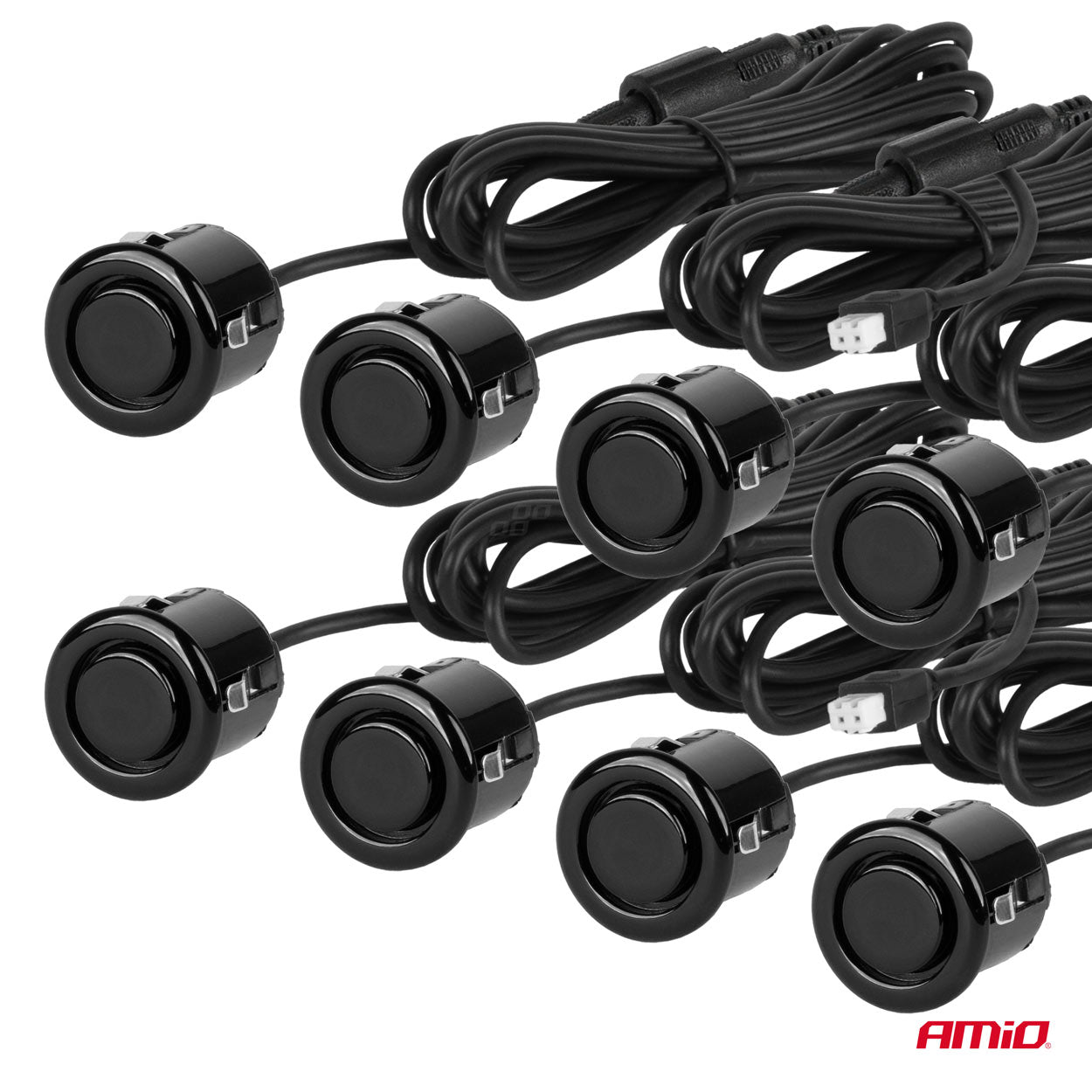 Parkeringssystem med sensorer, kablar och LED-display