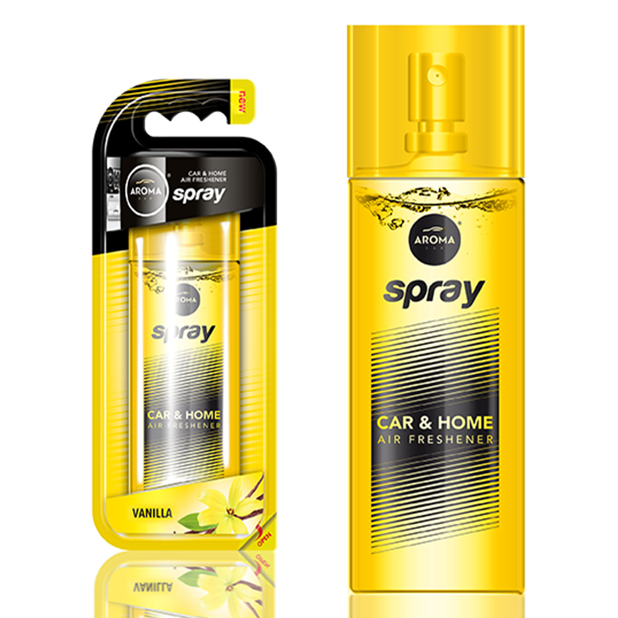 Aroma Car billuftfräschare med vaniljdoft i 50 ml sprayflaska