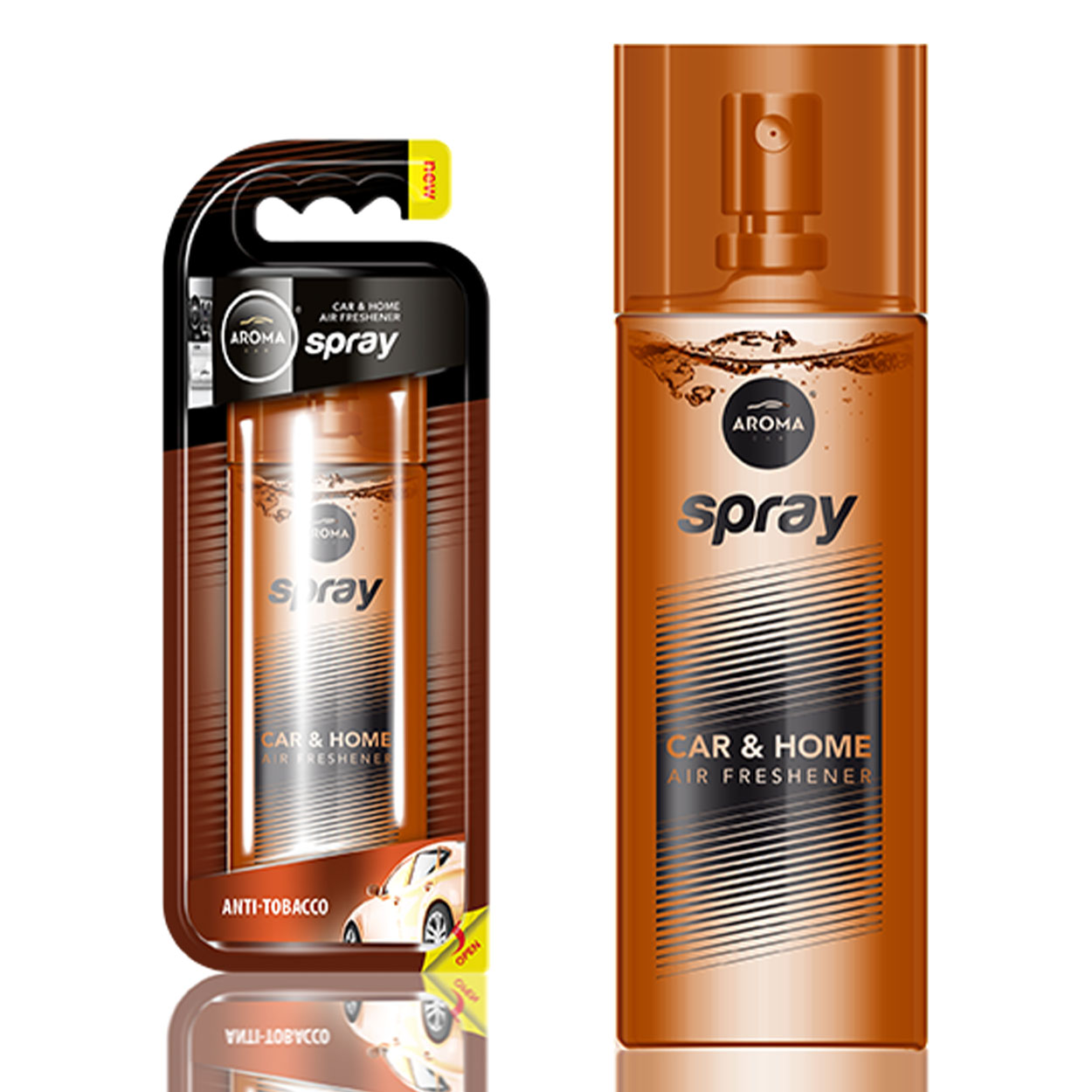 Aroma Spray Antitabacco luftrenare i glasflaska med finfördelande spray