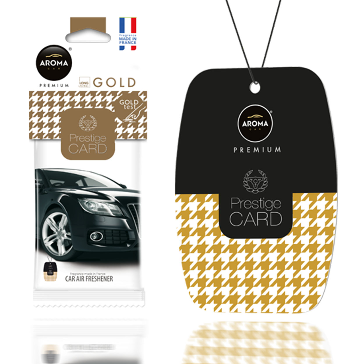 Aroma Prestige Card Gold hängande luftfräschare för bil