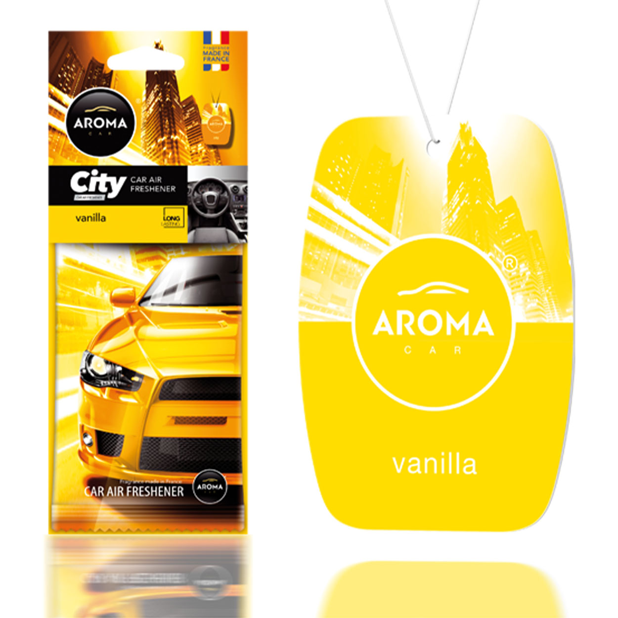 Aroma Car City Card billuft med vaniljdoft