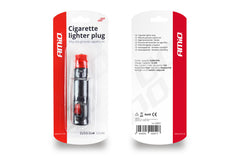 Cigarettuttag med kontakt, utbytbar säkring och LED-indikator