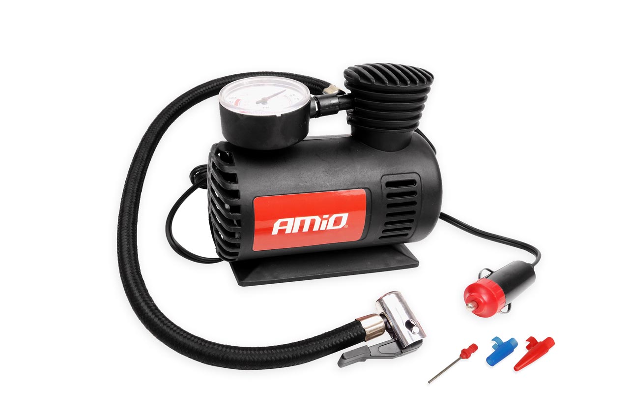 12V bilkompressor med integrerad manometer