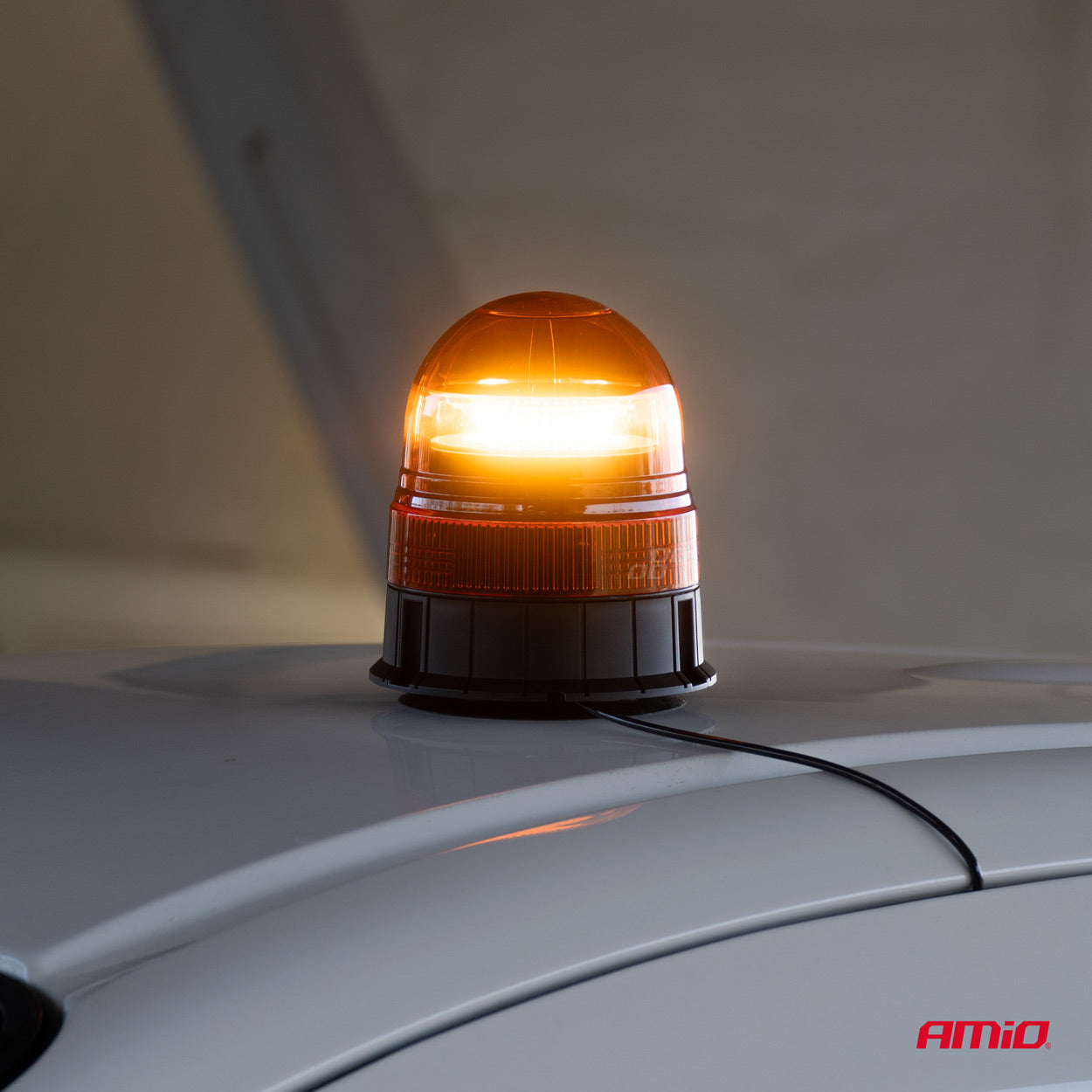 LED-advarselslampe W02M set fra siden