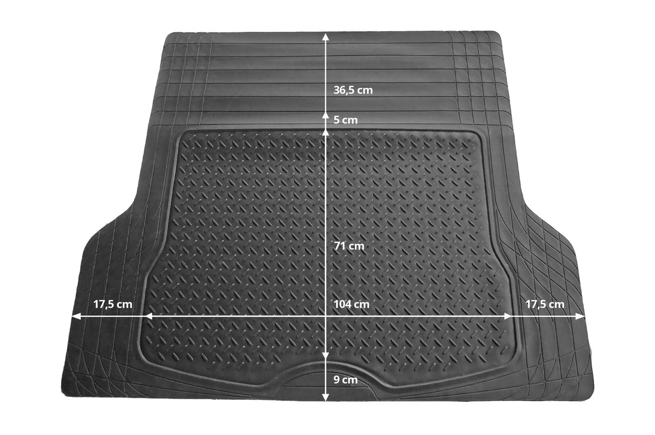 Bagagerumsmatta i gummi med måtten 137 x 108 cm